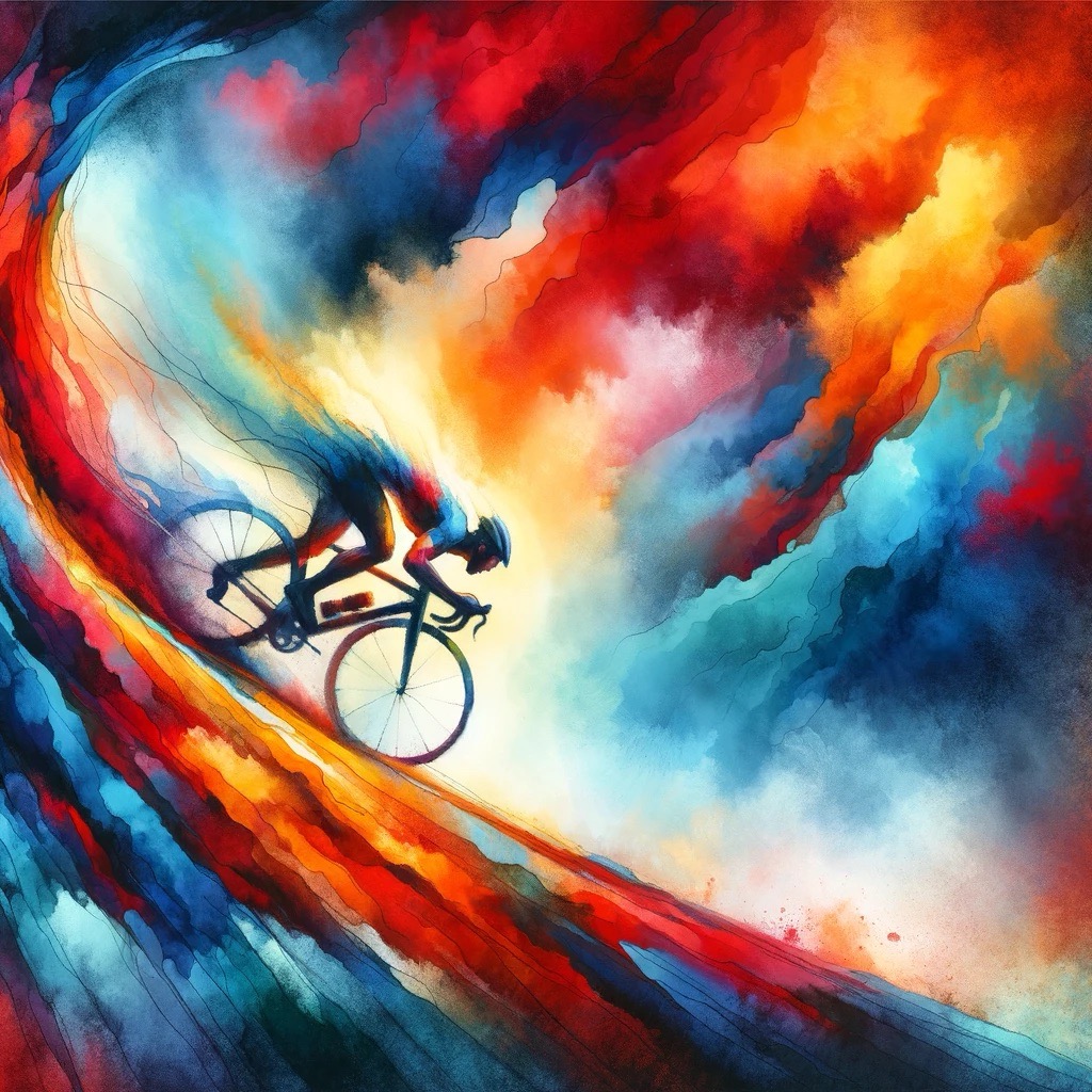 abstract athlete cycling